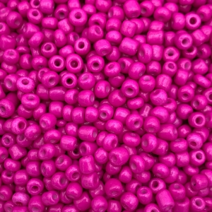 Rocailles 4mm fuchisia roze, 20 gram
